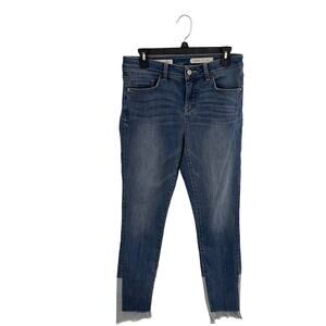 Pilcro Anthropologie Jeans Womens Size 29 Blue Patchwork Skinny Ankle Pants